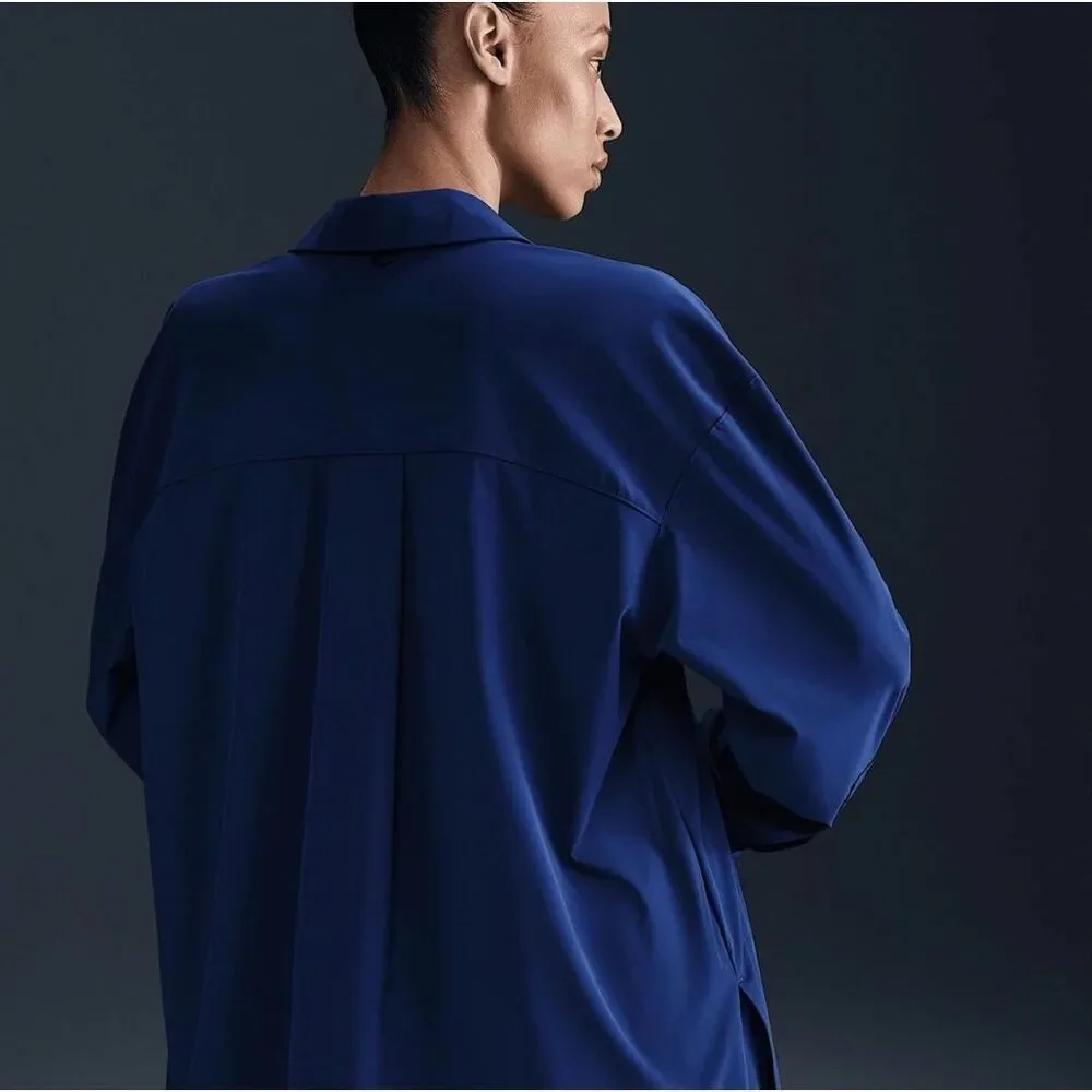 37. Nike NWT 24.7 Dri-FIT Oversized Long-Sleeve Shirt Deep Royal Blue